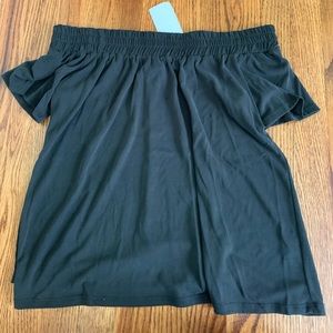Black off shoulder shirt